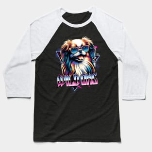 Wild One Japanese Chin Dog Baseball T-Shirt